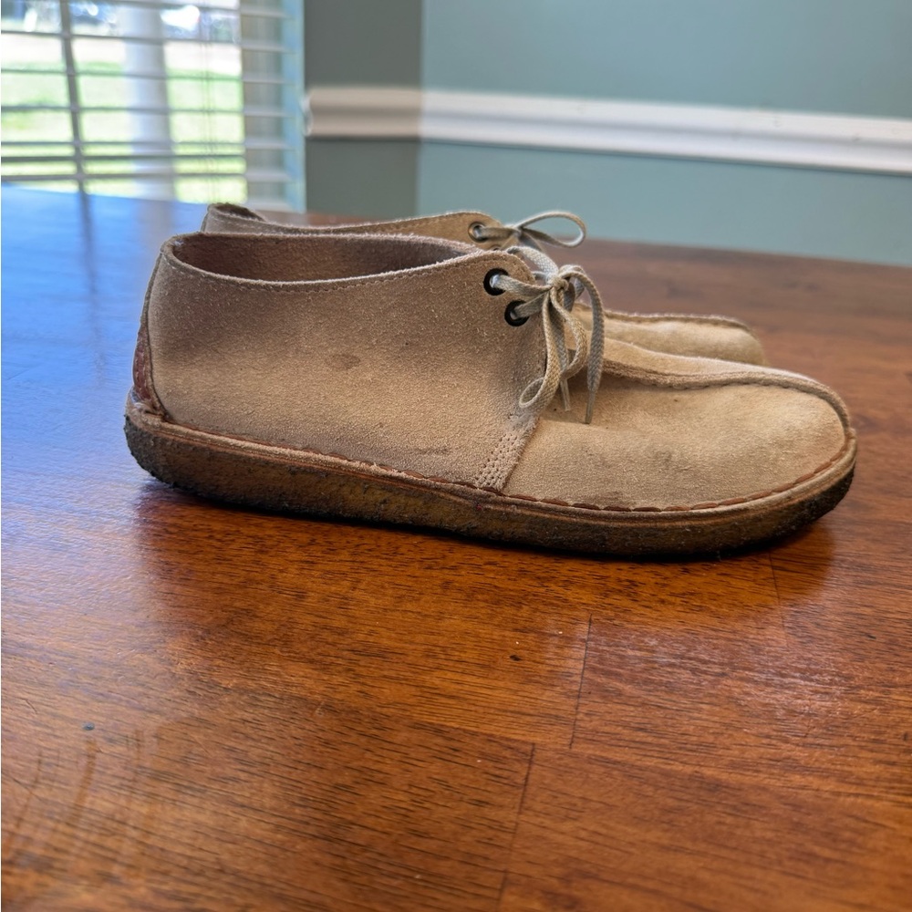 Clarks Originals Desert Trek Sand Suede Center Seam Shoes size 7
